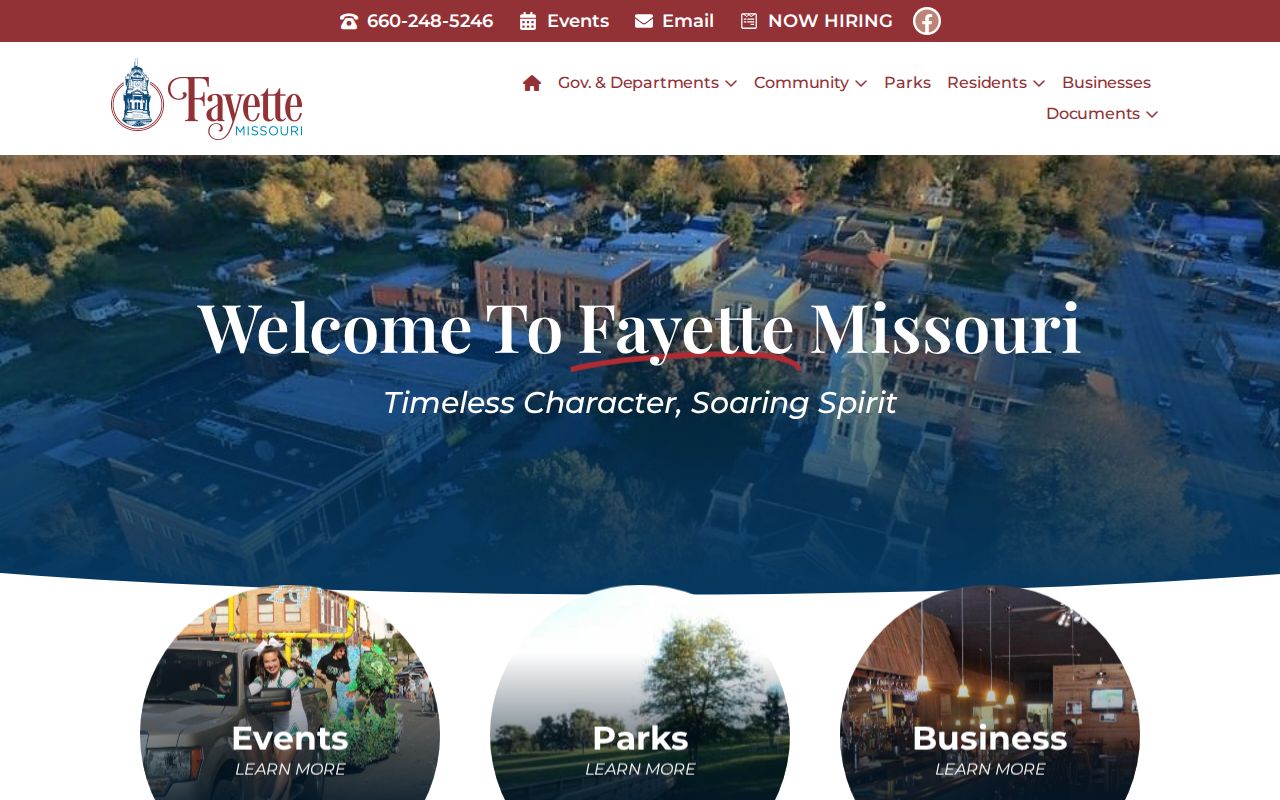 Fayette criminal history access through the official City of Fayette website