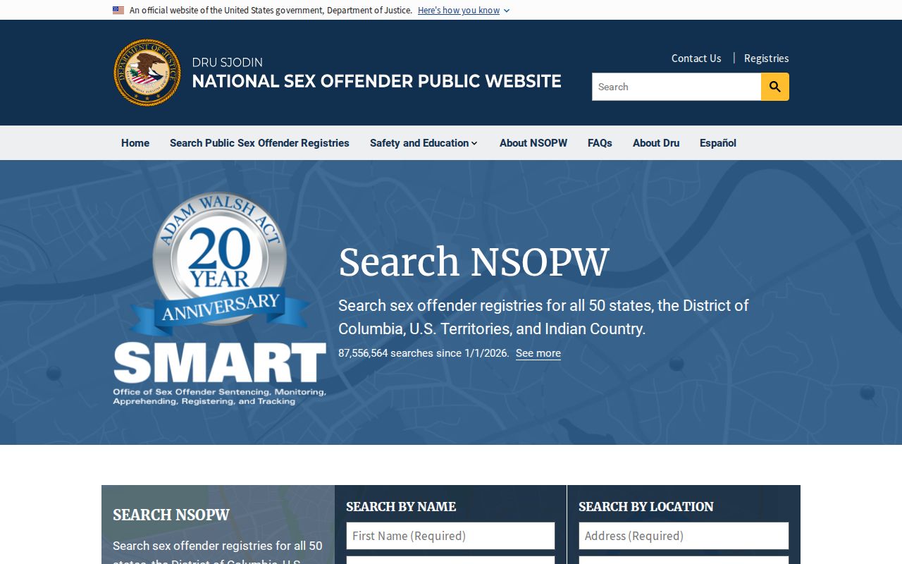 Howard County sex offender check using the national NSOPW search